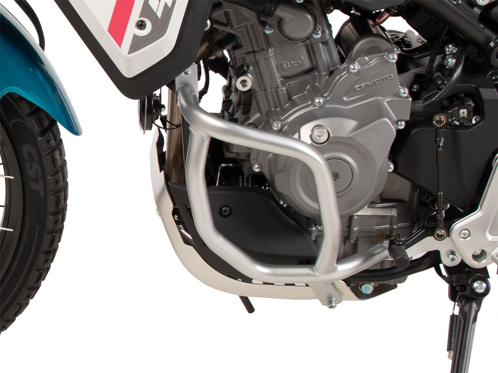 Motorbeschermer zilver voor CFMoto 450 MT (24-) Hepco & Becker