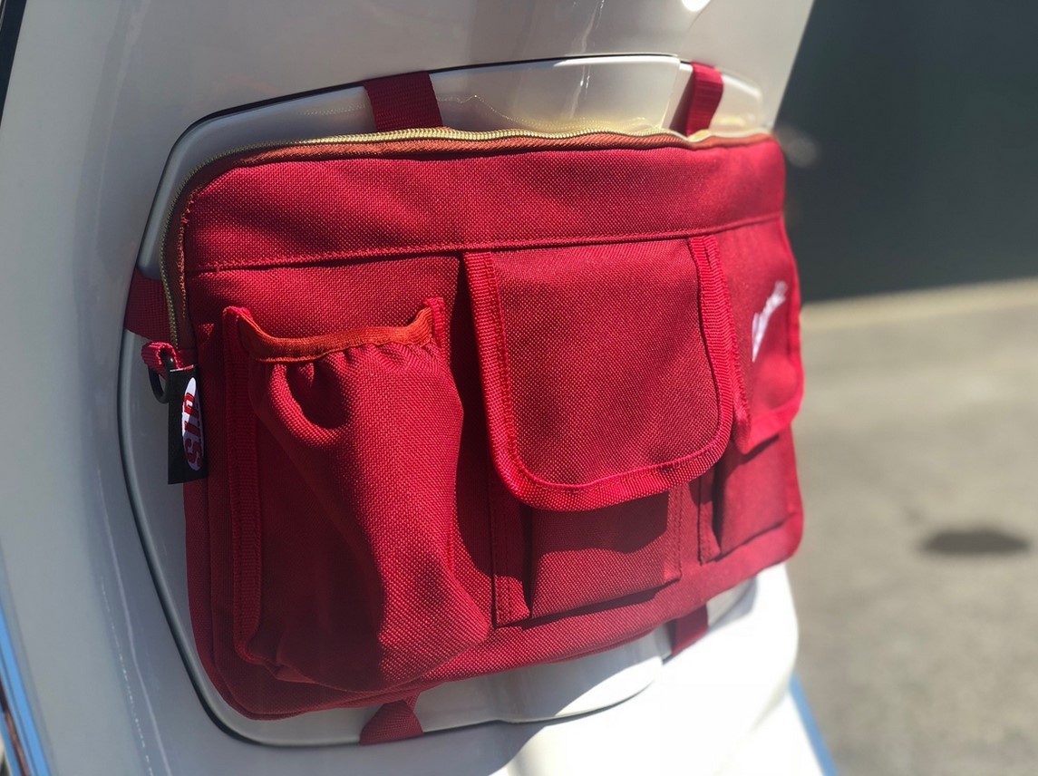 Classic"-tas voor bagageruimte/handschoenkastje Vespa - rood, nylon