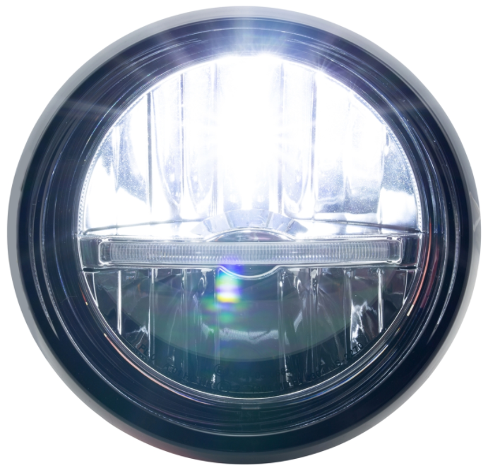 Koplamp LED voor Vespa Primavera 50-150ccm 2T/4T (-'18), glanzend zwart