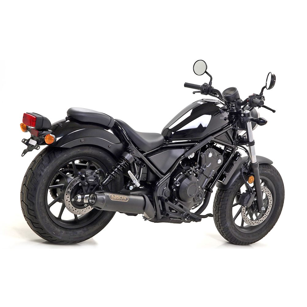 ARROW uitlaat REBEL Sip-On roestvrij staal zwart voor Honda CMX500 Rebel modeljaar 2017-2022