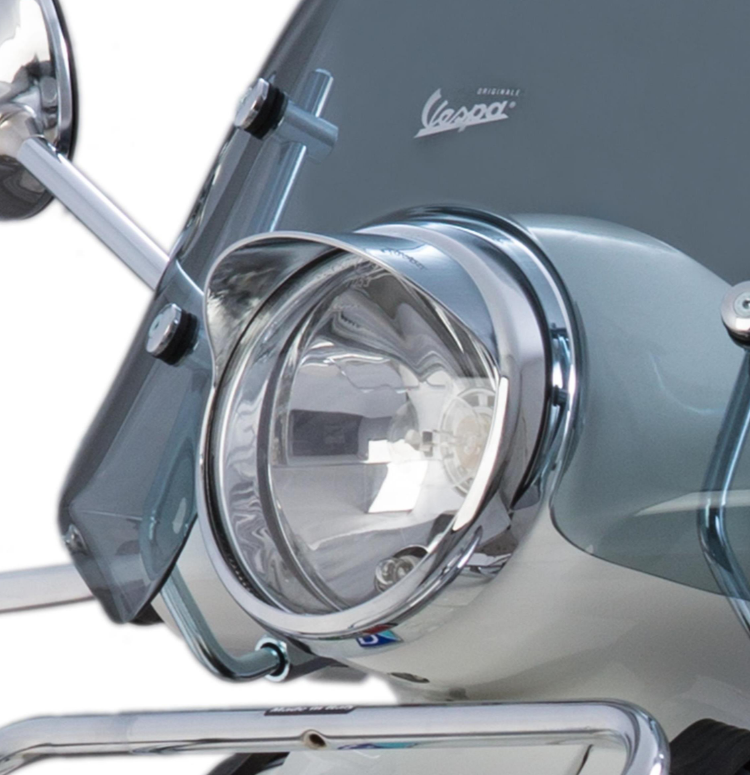 Lampring met lampenkap voor Vespa LX 50-150ccm, chroom