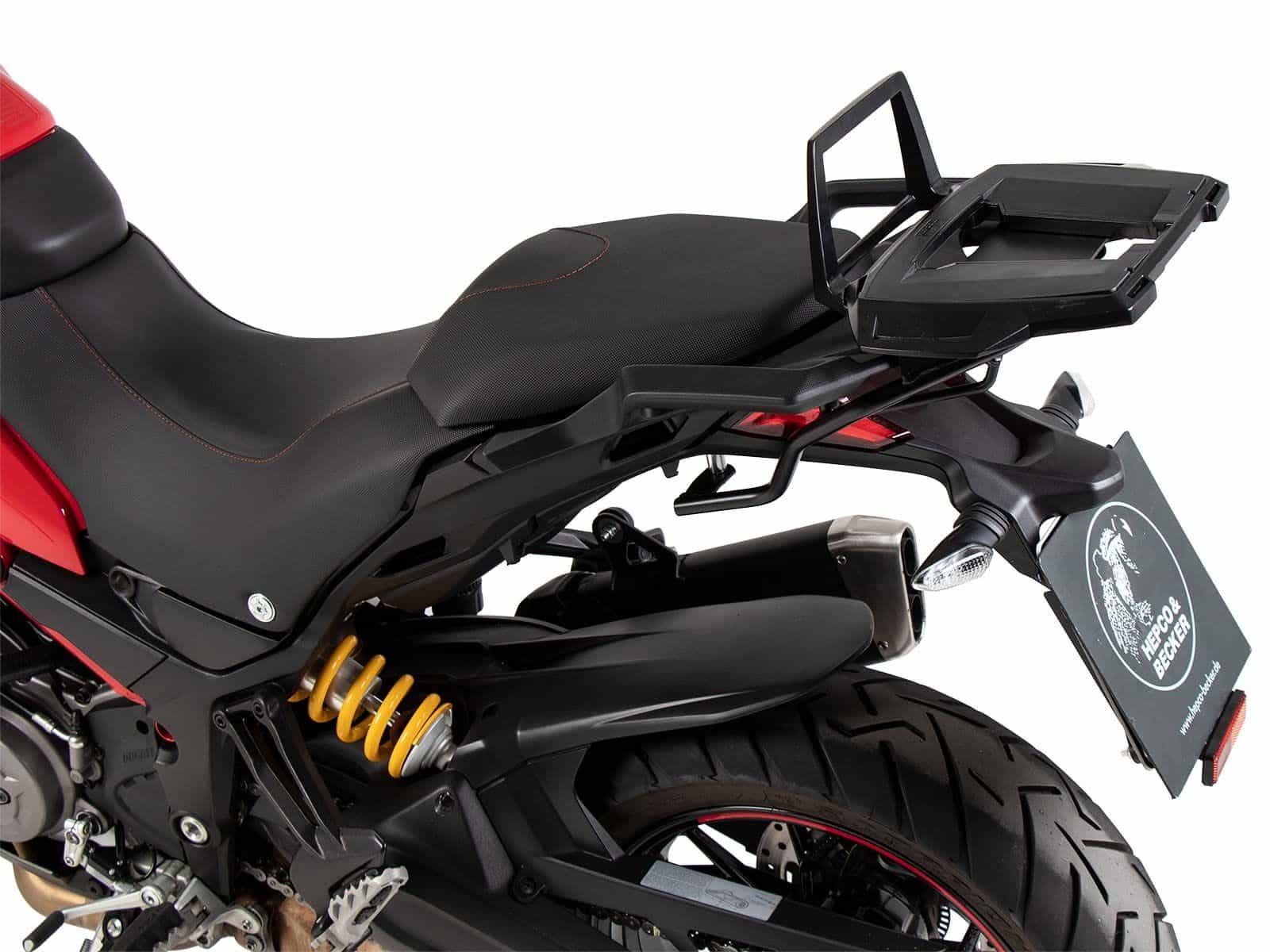 Aluminium topkoffer zwart voor Ducati Multistrada 1200 Enduro (16-18) Hepco & Becker