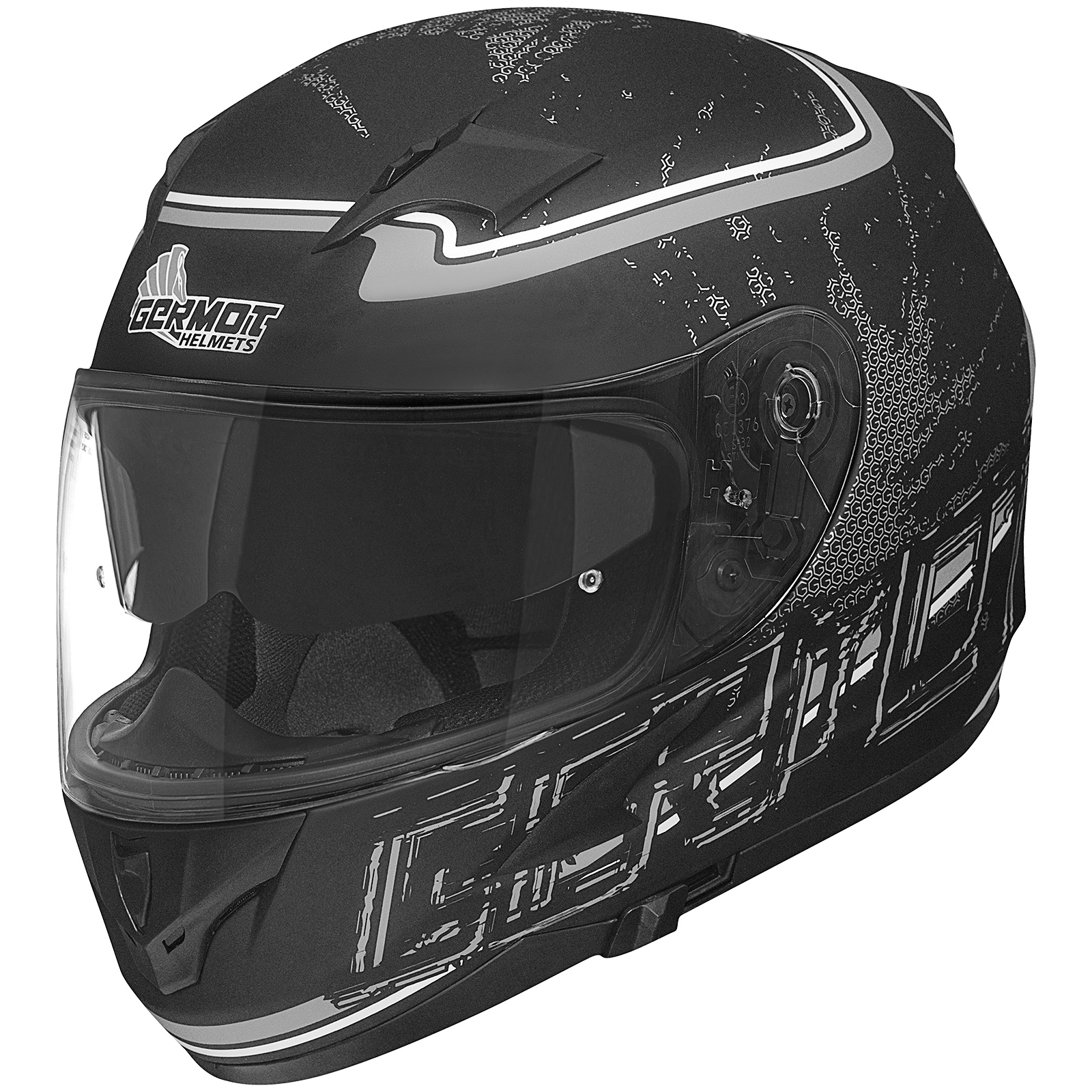 Germot GM 306 integraalhelm, mat zwart/grijs