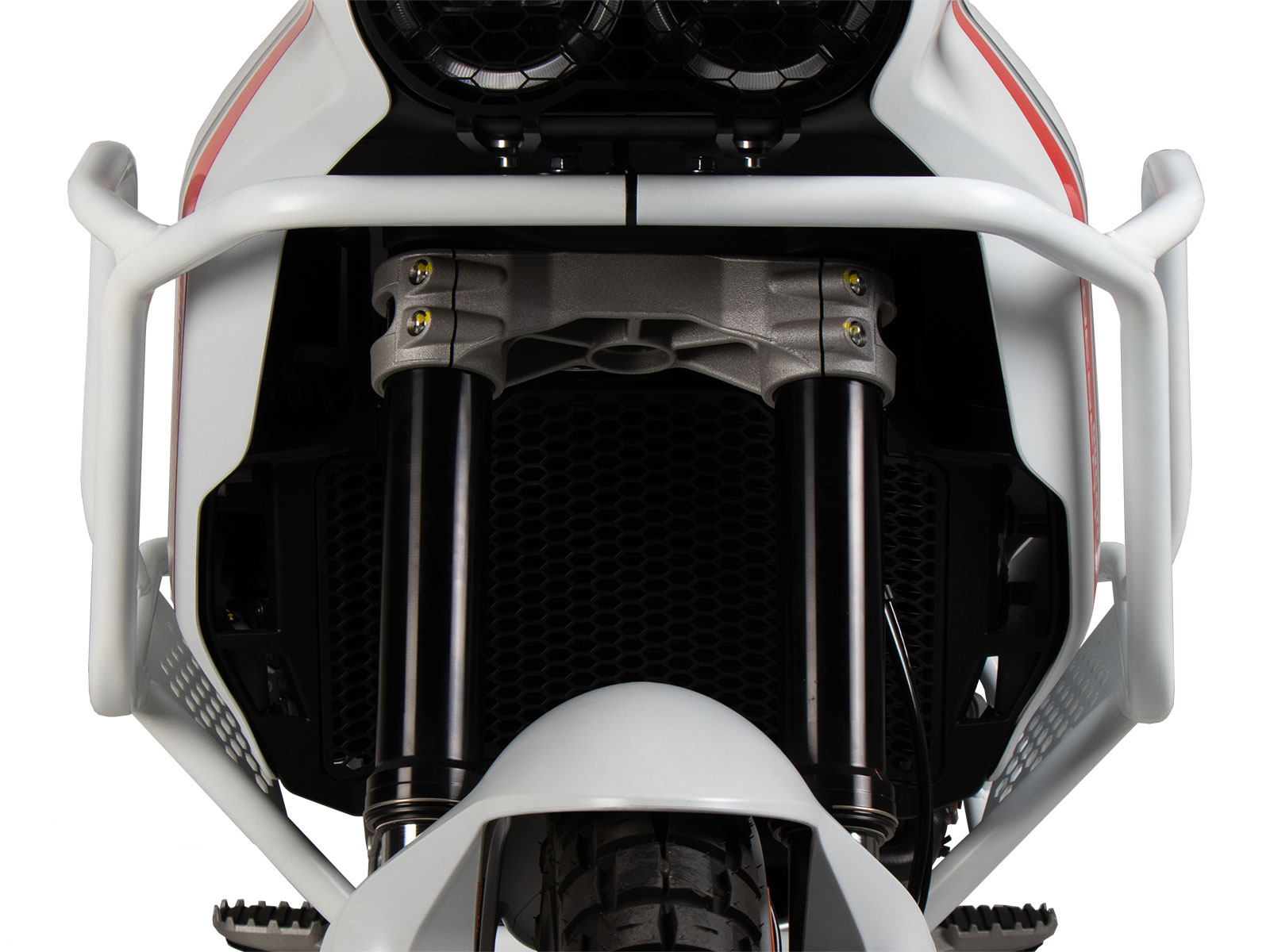 Tankbeschermer wit voor Ducati DesertX (22-) Hepco & Becker