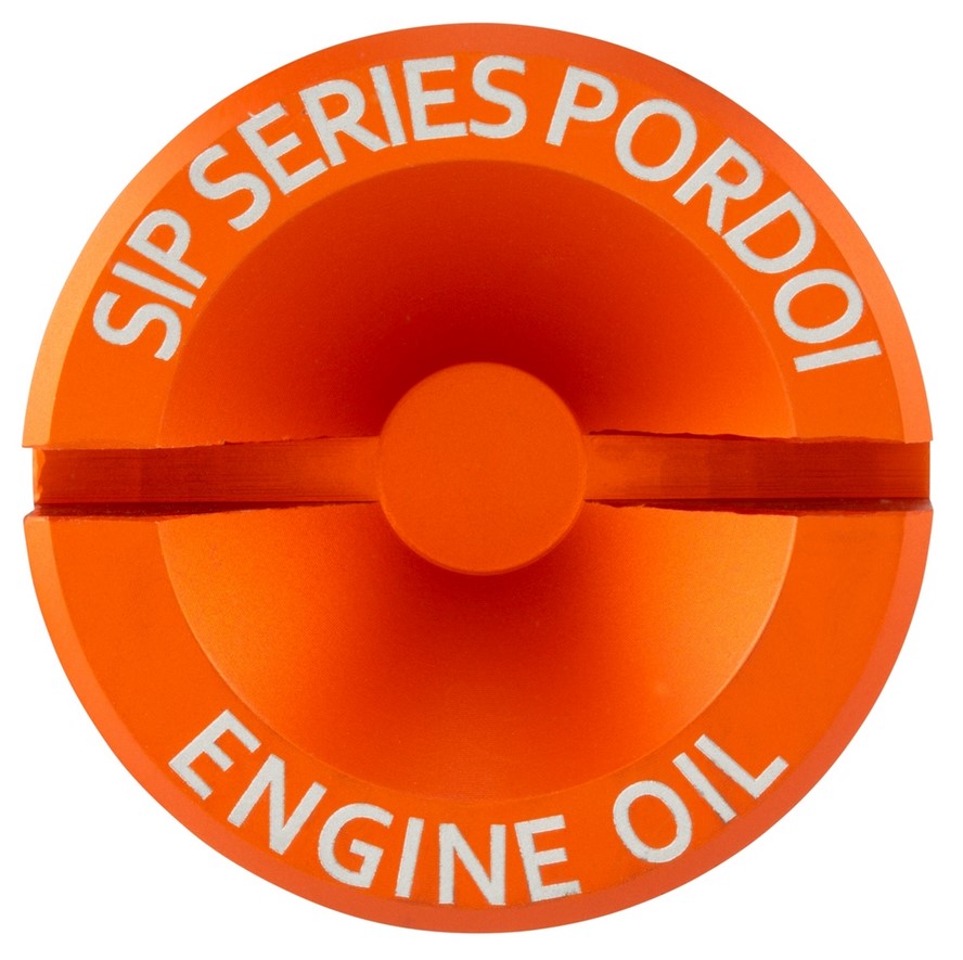 Olievulplug motorolie voor Vespa, mat oranje