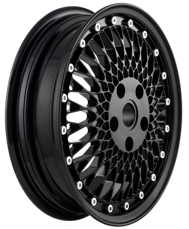 Velg Comb 1 voor/achter voor Vespa GTS/GTS Super/GTV/GT/946 125-300ccm, zwart glanzend
