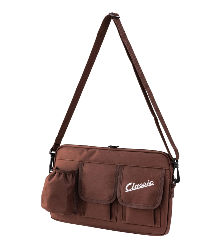 Classic" tas voor bagageruimte/handschoenenkastje Vespa, nylon, tabakbruin