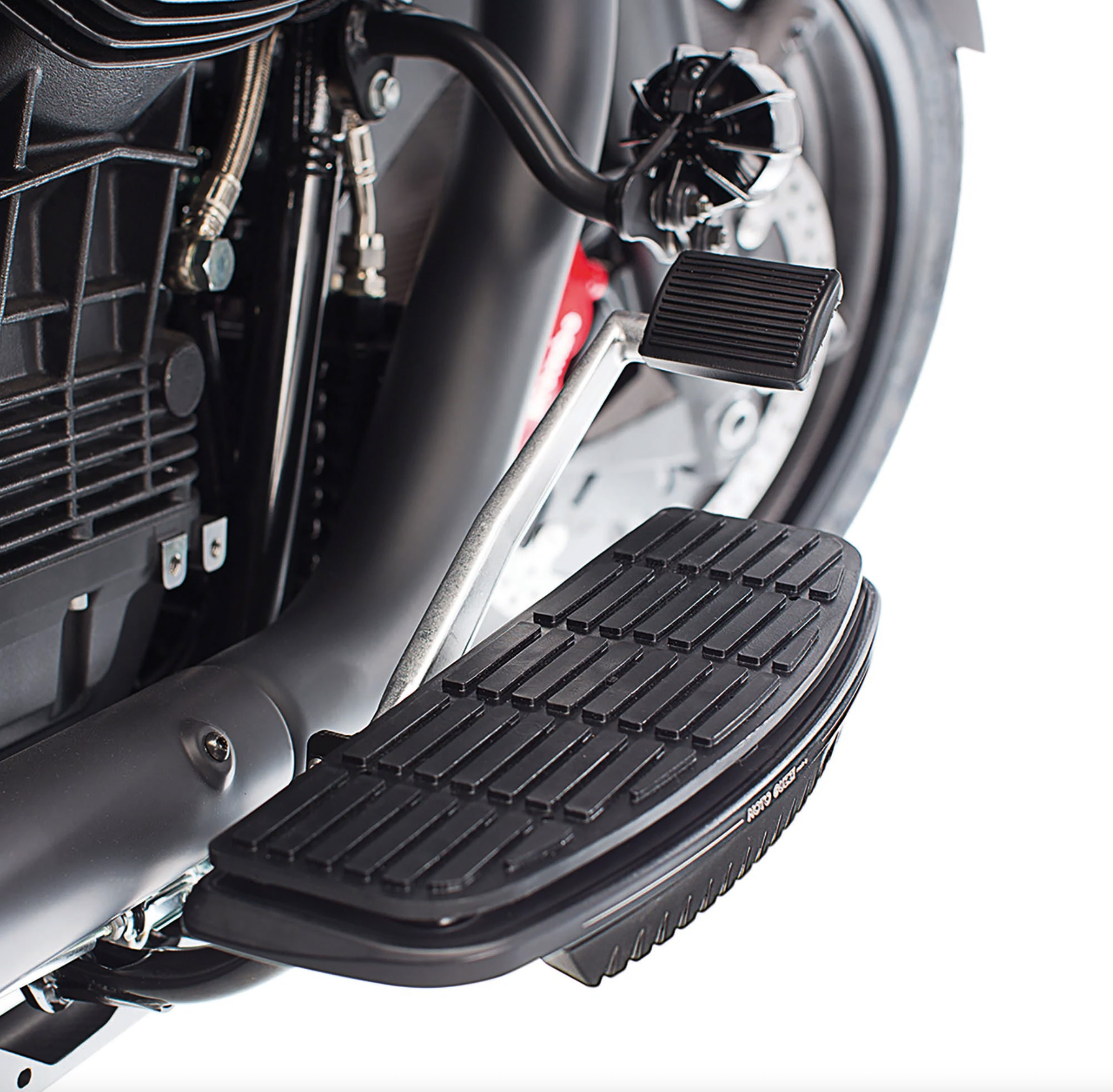 Treeplank kuip, aluminium, zwart voor Moto Guzzi MGX 21/ Audace