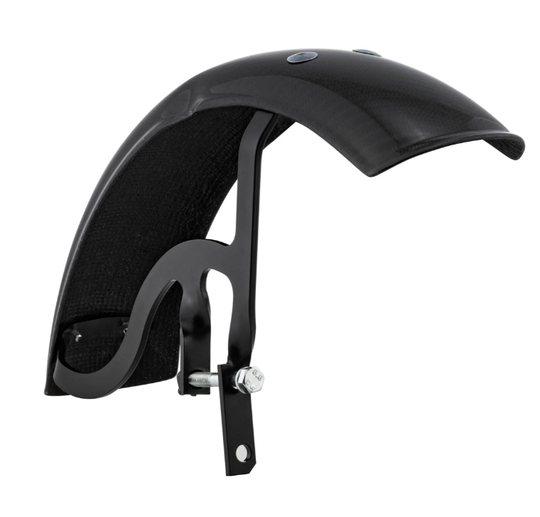 Spatbord Garelli EVO II voor Vespa PX 80-200ccm, carbon, houder zwart