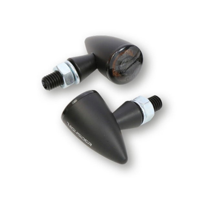 HIGHSIDER pro Apollo Bullet LED richtingaanwijzer/positielicht zwart/getint 2in1, E-keurmerk (paar)