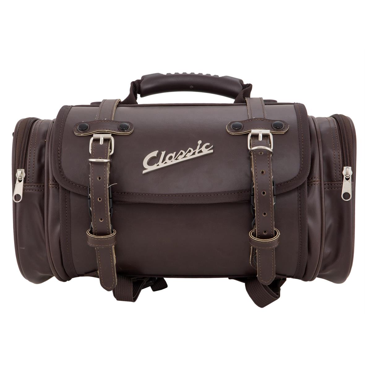 Tas "Classic" klein voor Vespa - donkerbruin, imitatieleer