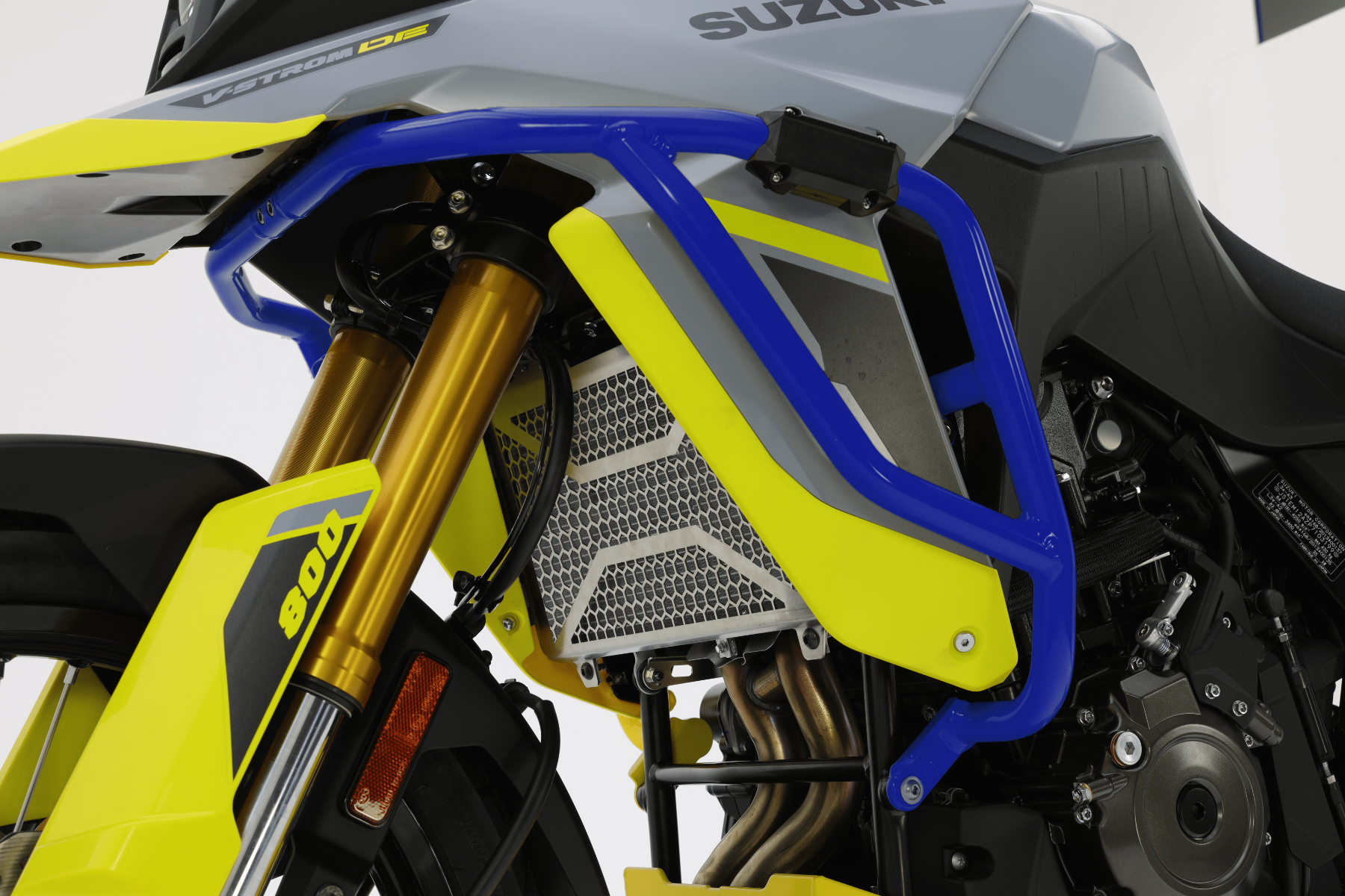 Crashbeugel blauw aluminium voor Suzuki V-Strom 800 DE (23-)