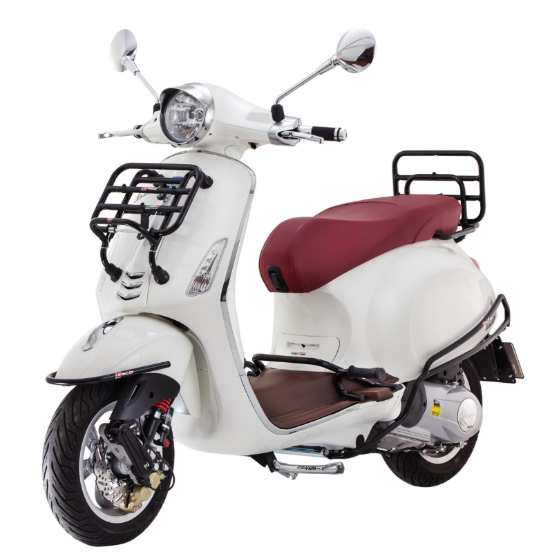 Crashbar zijafdekking voor Vespa Primavera/Sprint/Elettrica 50-150cc, zwart
