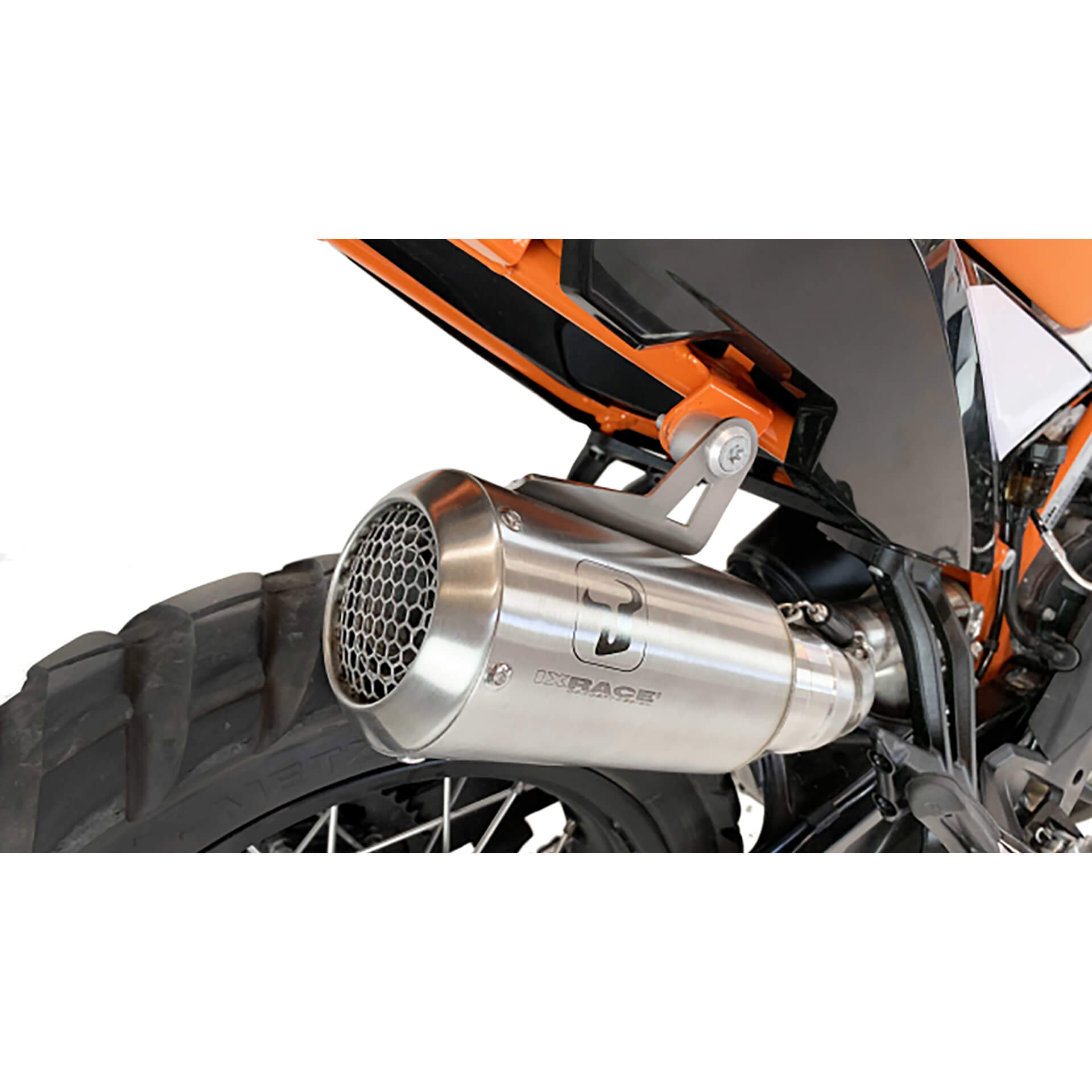 IXRACE MK2 achterdemper KTM 790 /890 Adventure, roestvrij staal, E-keur, Euro4+5