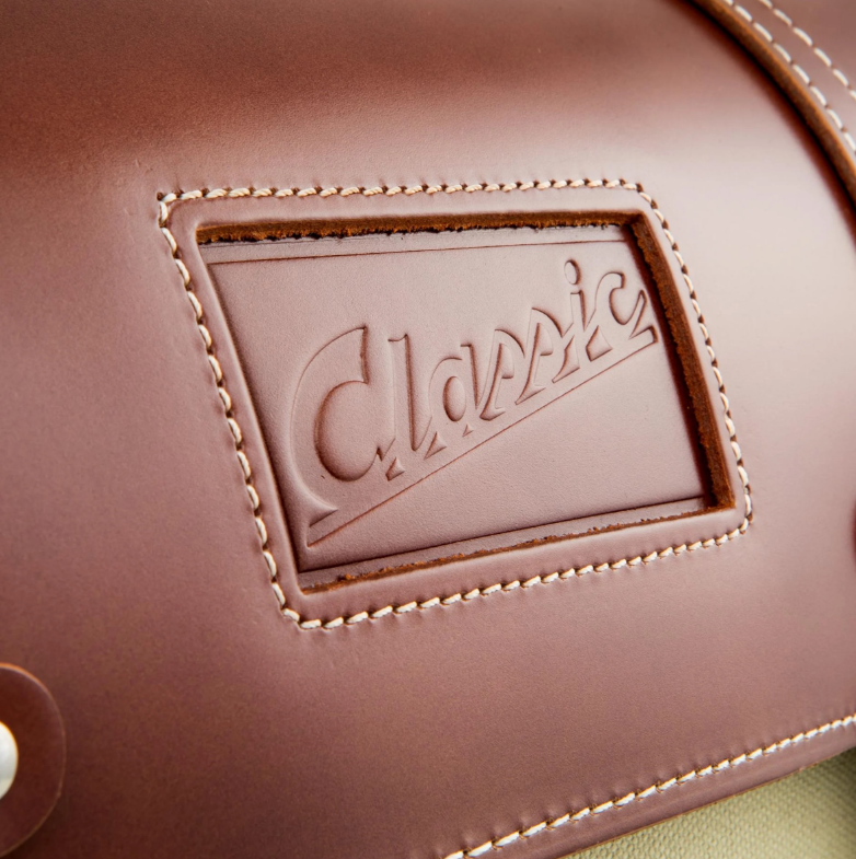 Leren etui "Classic" voor Vespa, leer/canvas