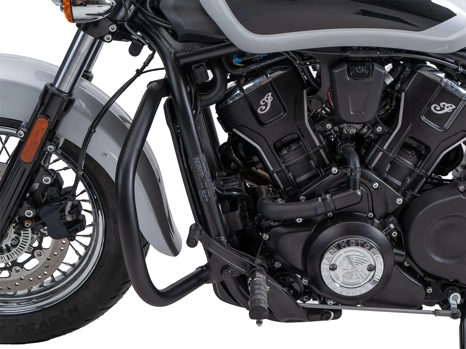 Motorbeschermer zwart voor Indian Scout Classic 1250 (25-) Hepco & Becker