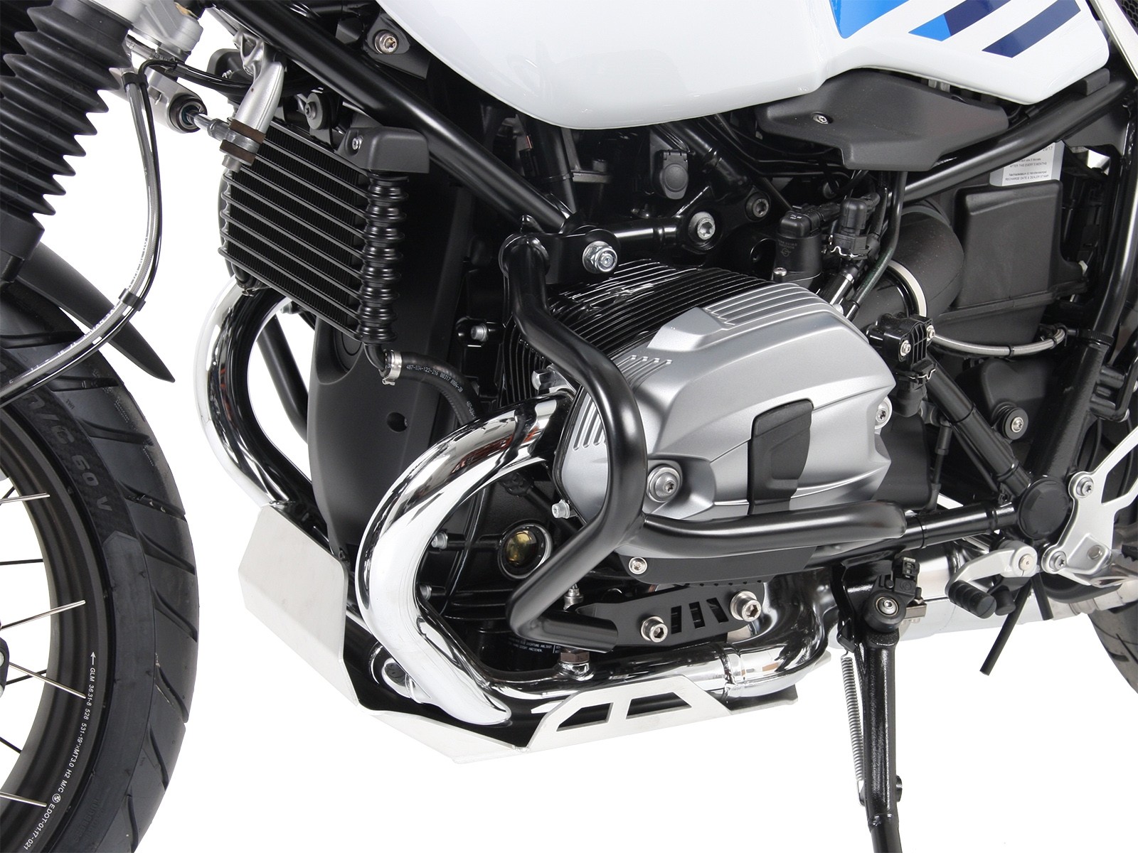 Motorbeschermer zilver voor BMW R nineT Urban G/S (17-23) Hepco & Becker