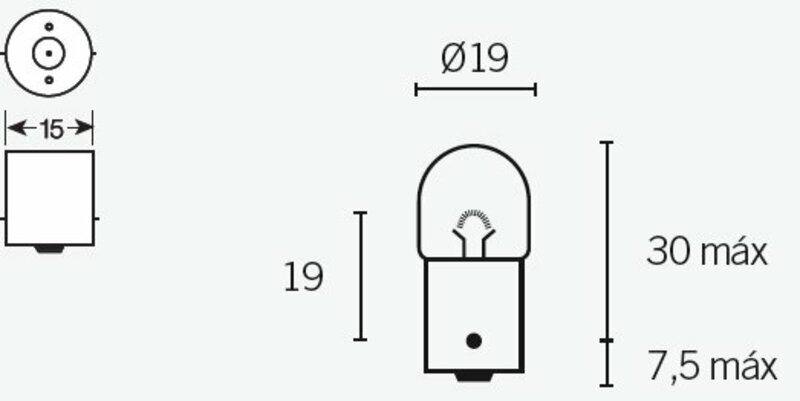 Tecnium R5 lampen 12V 5W - x10