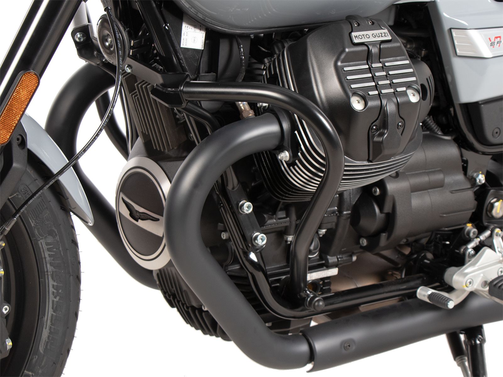 Motorbeschermer zwart voor Moto Guzzi V7 850 Sport (25-) Hepco & Becker