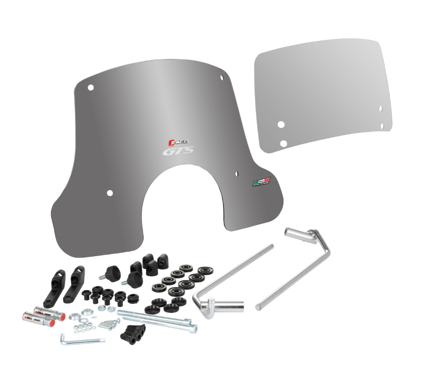 Windscherm FACO "Twin-Screen" voor Vespa GTS /GTS Super 125/300cc (`23-), getint