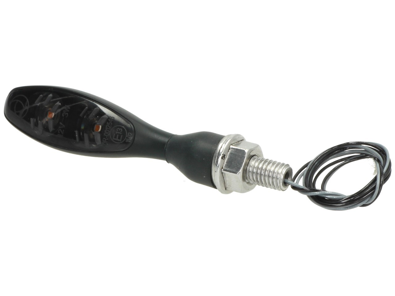 Kellermann indicator, Micro 1000 LED Dark, staal, LED, V/H, L/R, 12 V, zwart gesatineerd, M8x20