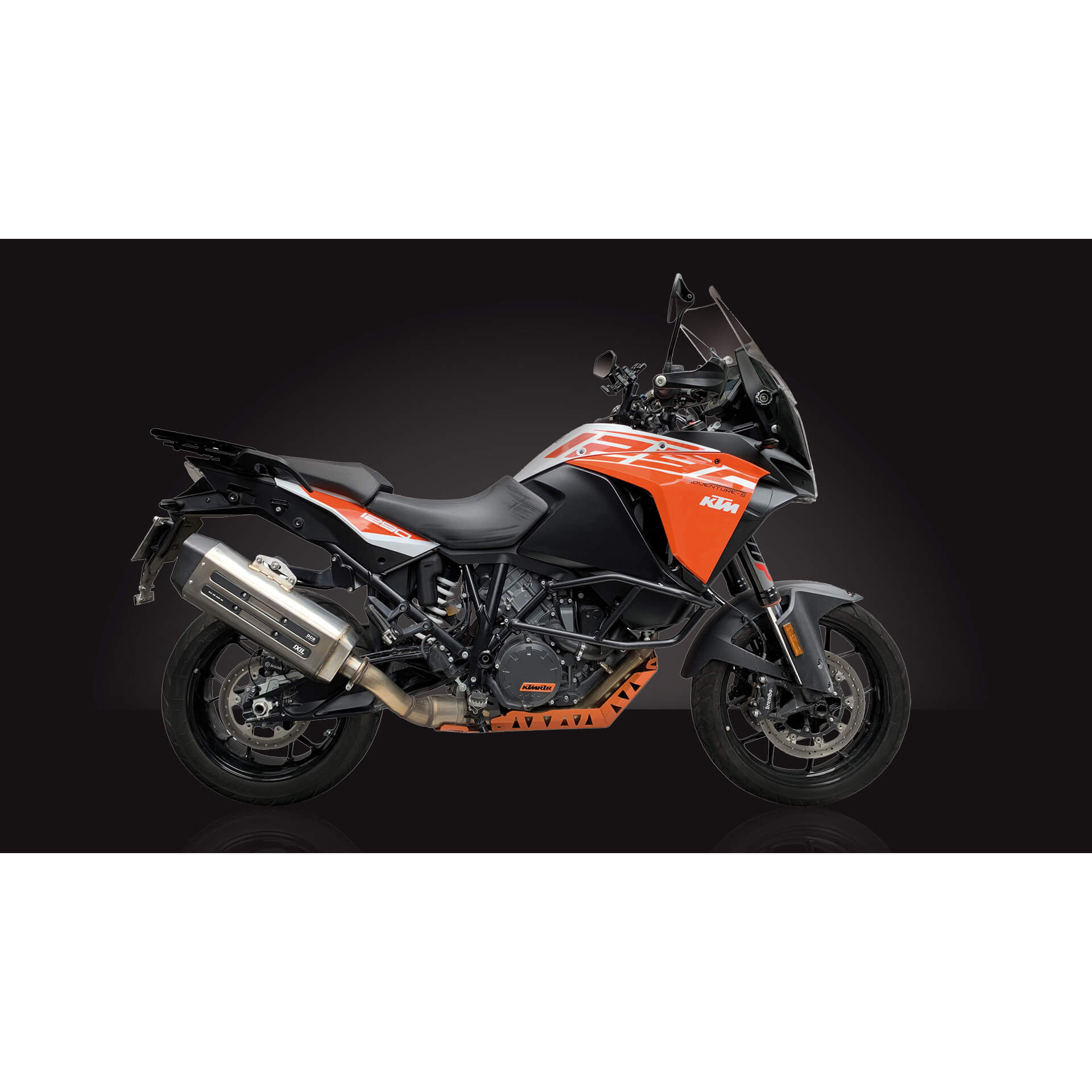 IXIL MXT-achterdemper KTM 1090 /1190 /1290 Adventure, roestvrij staal zilver, E-keur, Euro4