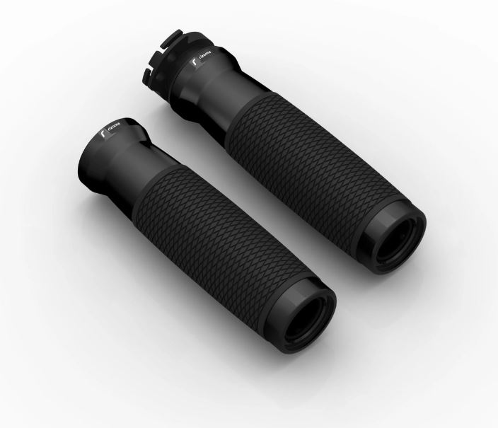 Handvatten RIZOMA Urlo RS Ø 22/24 mm L 128 mm voor Vespa GTS/GTS Super/GTV, zwart geanodiseerd