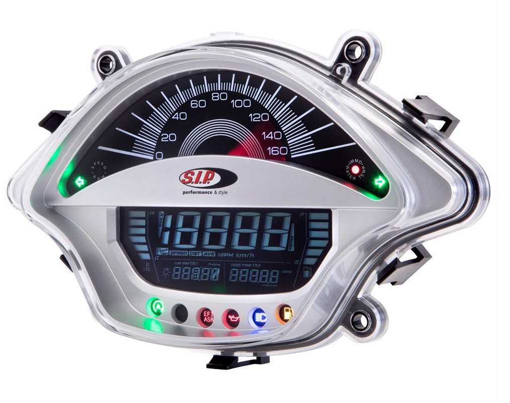 Toerenteller/snelheidsmeter voor Vespa GTS/GTS Super 300cc FL ('14-), zilver