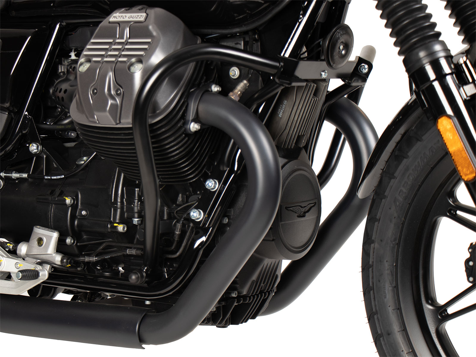 Motorbeschermer zwart voor Moto Guzzi V7 Stone Special Edition (22-) Hepco & Becker