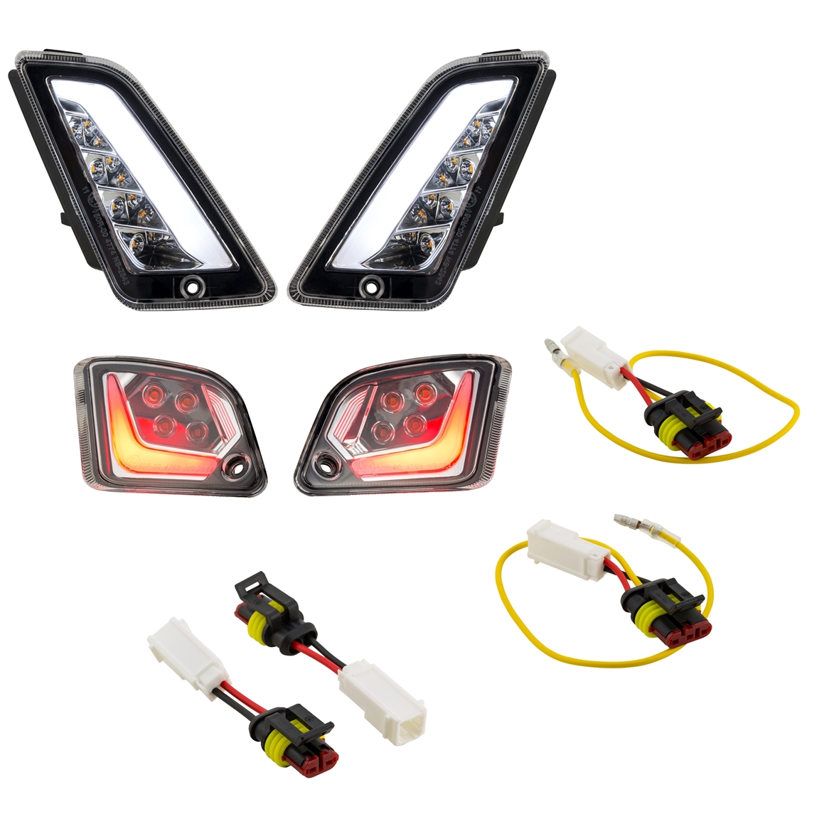 Richtingaanwijzerset voor & achter voor Vespa GTS/GTS Super/GTV/GT 60/GT/GT L ('03-'13), duidelijk