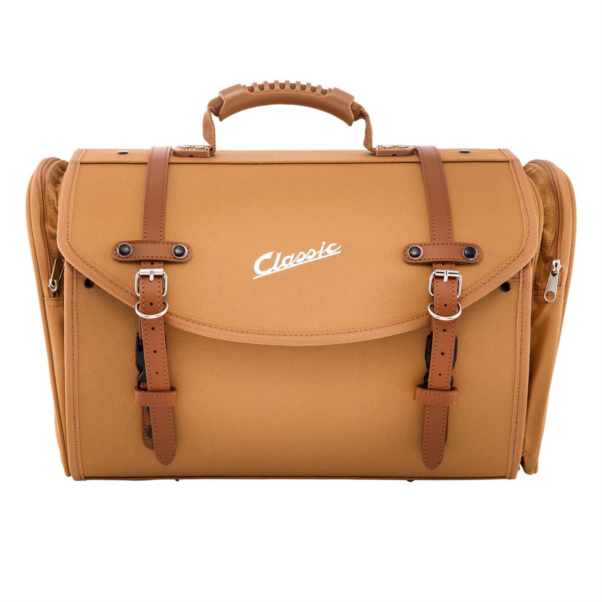 Classic" grote tas voor bagagedrager voor Vespa - bruin, nylon