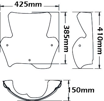 Double Bubble windscherm voor BMW F 800 R (09-14), helder