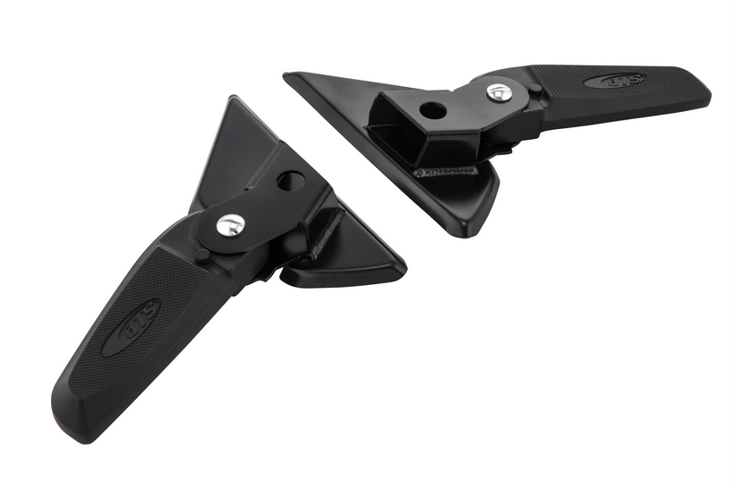 Voetsteunen rechts en links voor Vespa LX /LXV /S 50-150cc, zwart/zwart