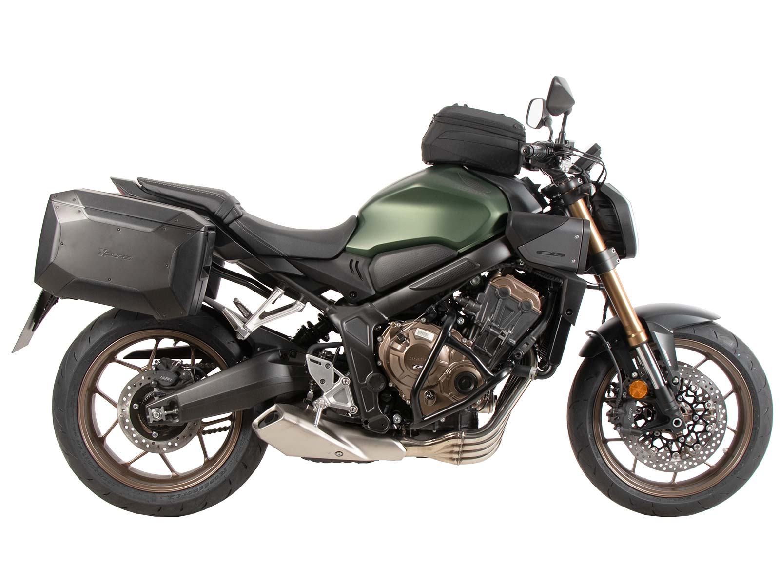 C-Bow zijdrager zwart voor Honda CB 650 R / E-Koppeling (24-) Hepco & Becker