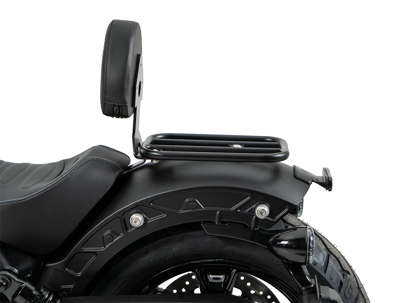Bestuurdersrugleuning met vulling zwart voor Indian Scout Sixty Bobber (25-) Hepco & Becker