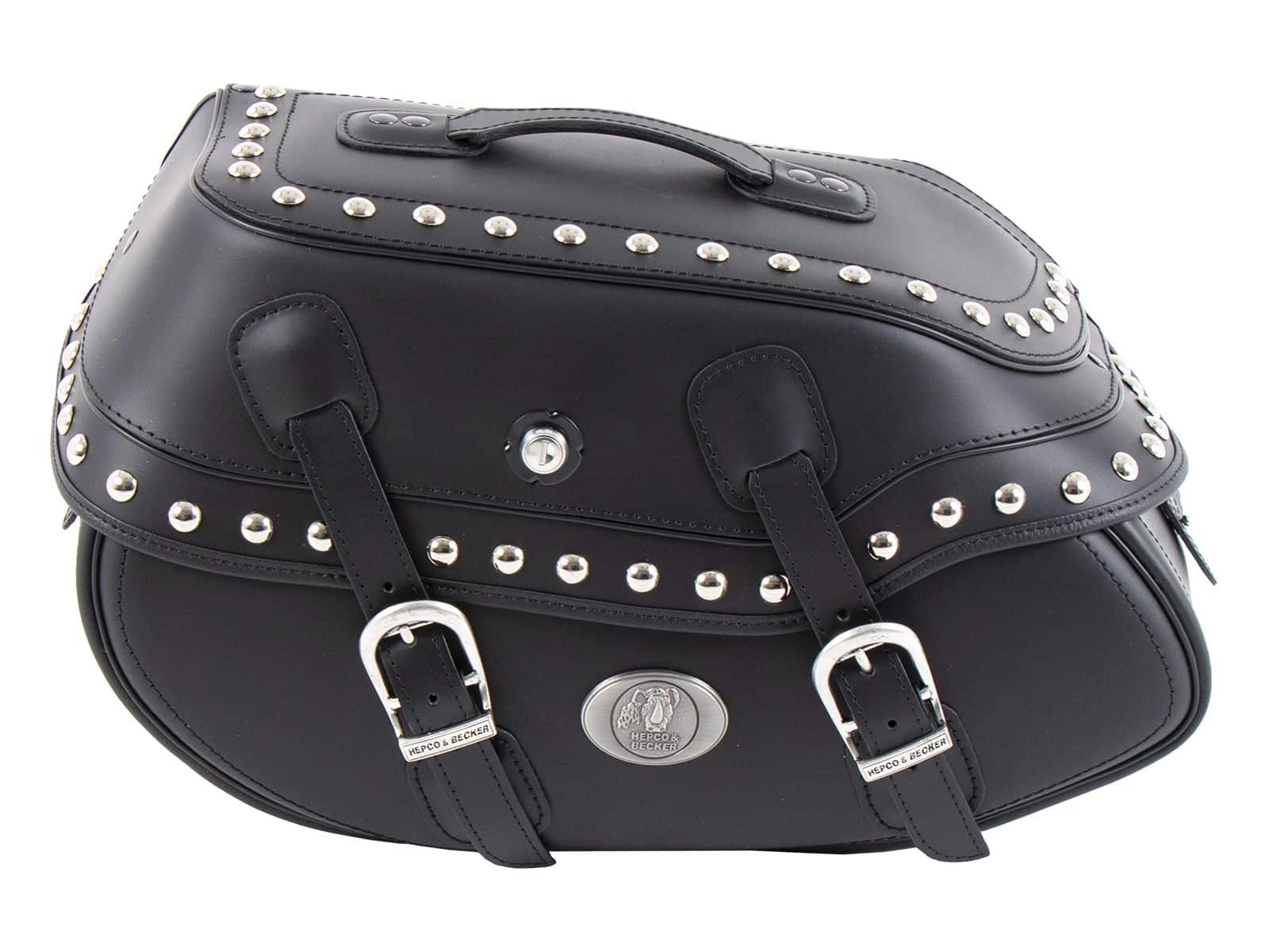 Zadeltassenset Buffalo Big Custom zwart voor C-Bow bagagedrager Hepco & Becker