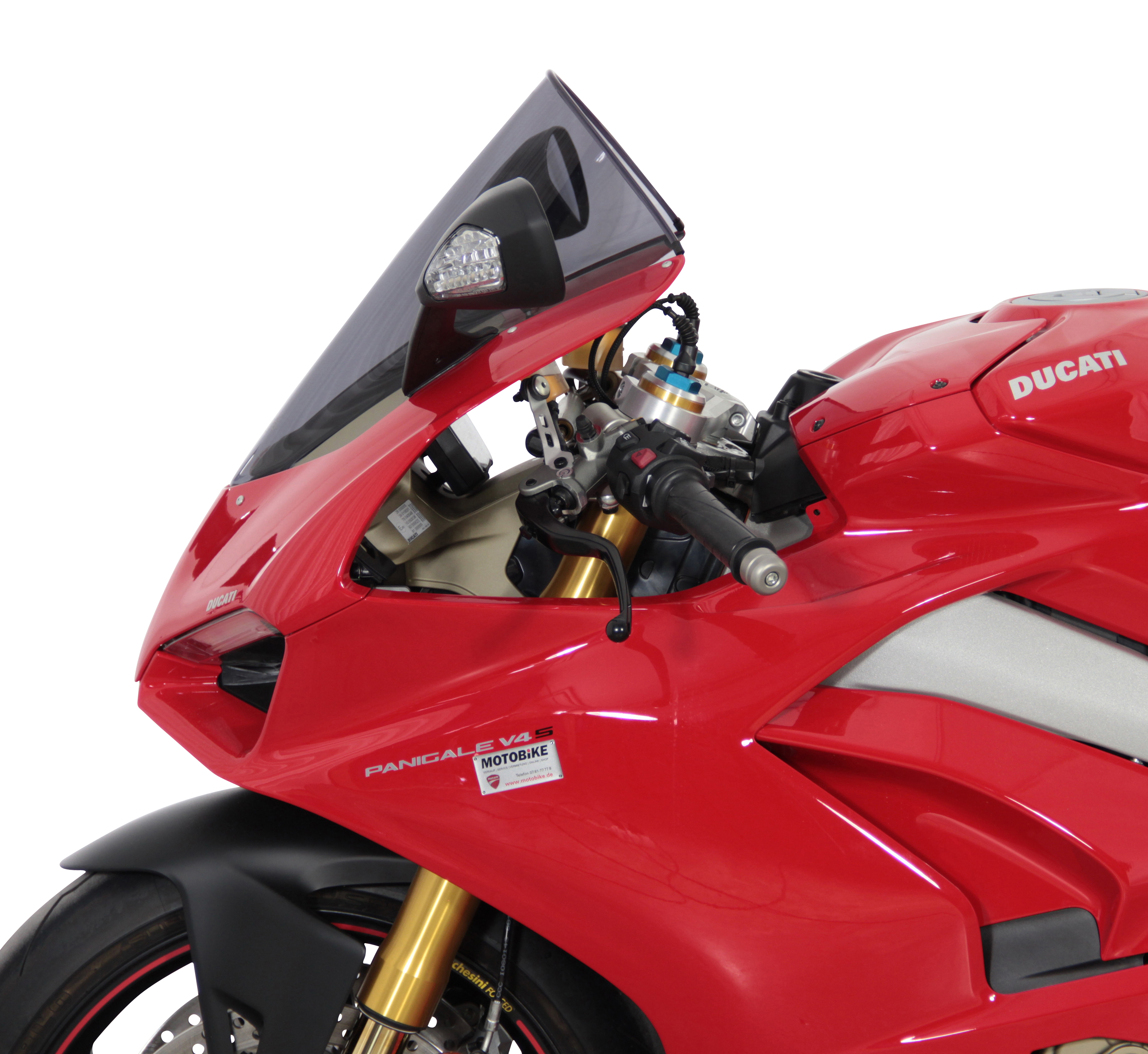 Racescherm "R" rookgrijs voor Panigale V4 /R /S Orignal MRA