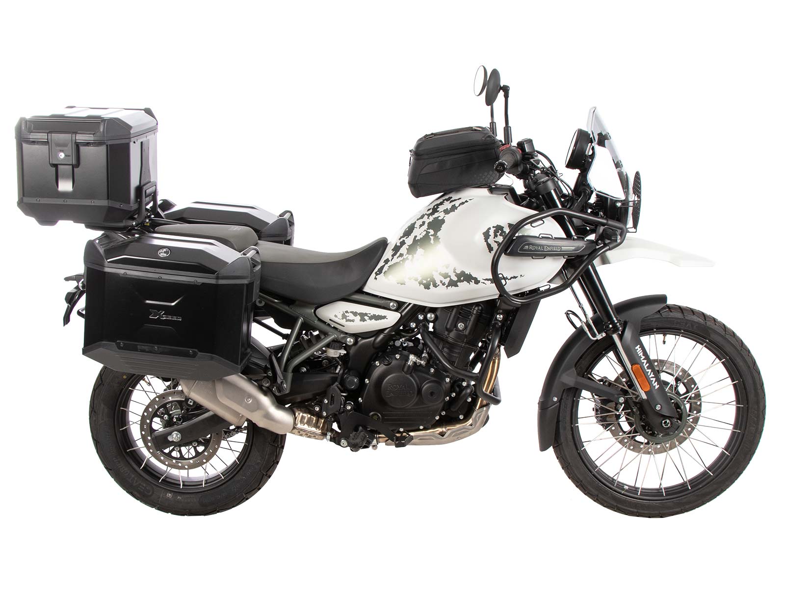 Alurack topkofferdrager zwart op origineel bagagerek voor Royal Enfield Himalayan 450 (24-)