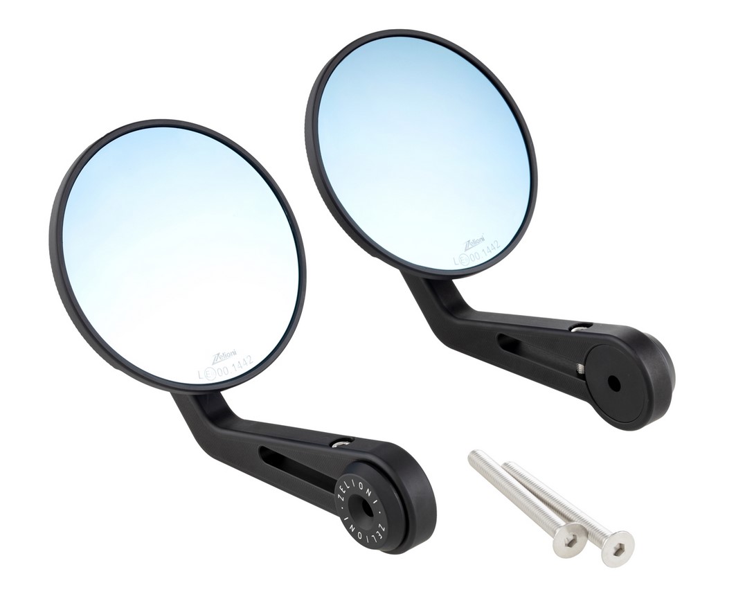 Stuurspiegel ZELIONI voor Vespa, rechts en links, mat zwart