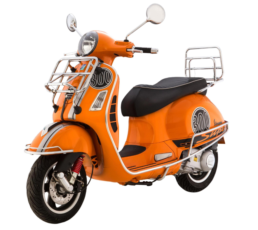 Bagagerek vooraan voor Vespa GTS/GTS Super/GTV/GT 60/GT/GT L 125-300cc, opvouwbaar, chroom