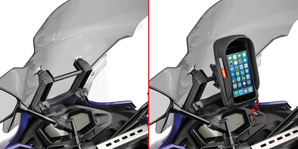 Beugel voor montage op windscherm voor navigatiesysteem voor Yamaha MT-07 Tracer (Bj.16-18) Givi