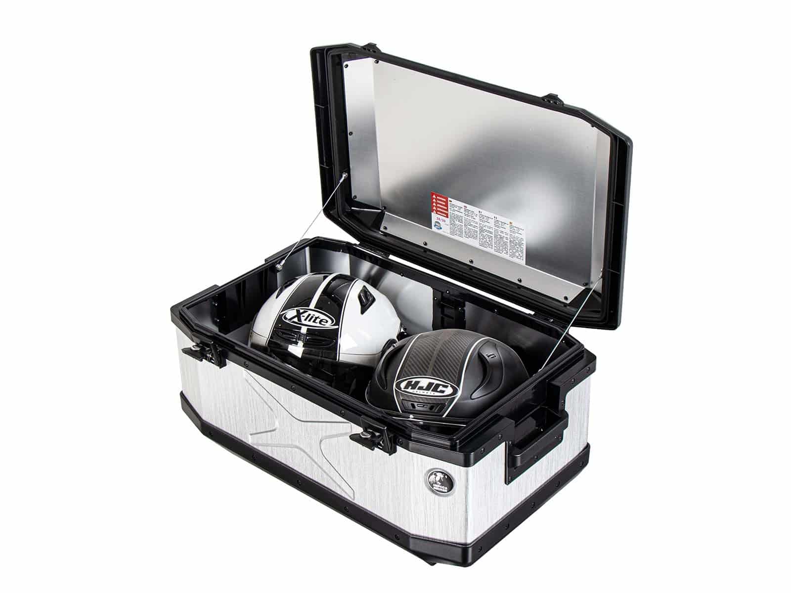 Aluminium topkoffer Xplorer 60 liter zilver Hepco & Becker