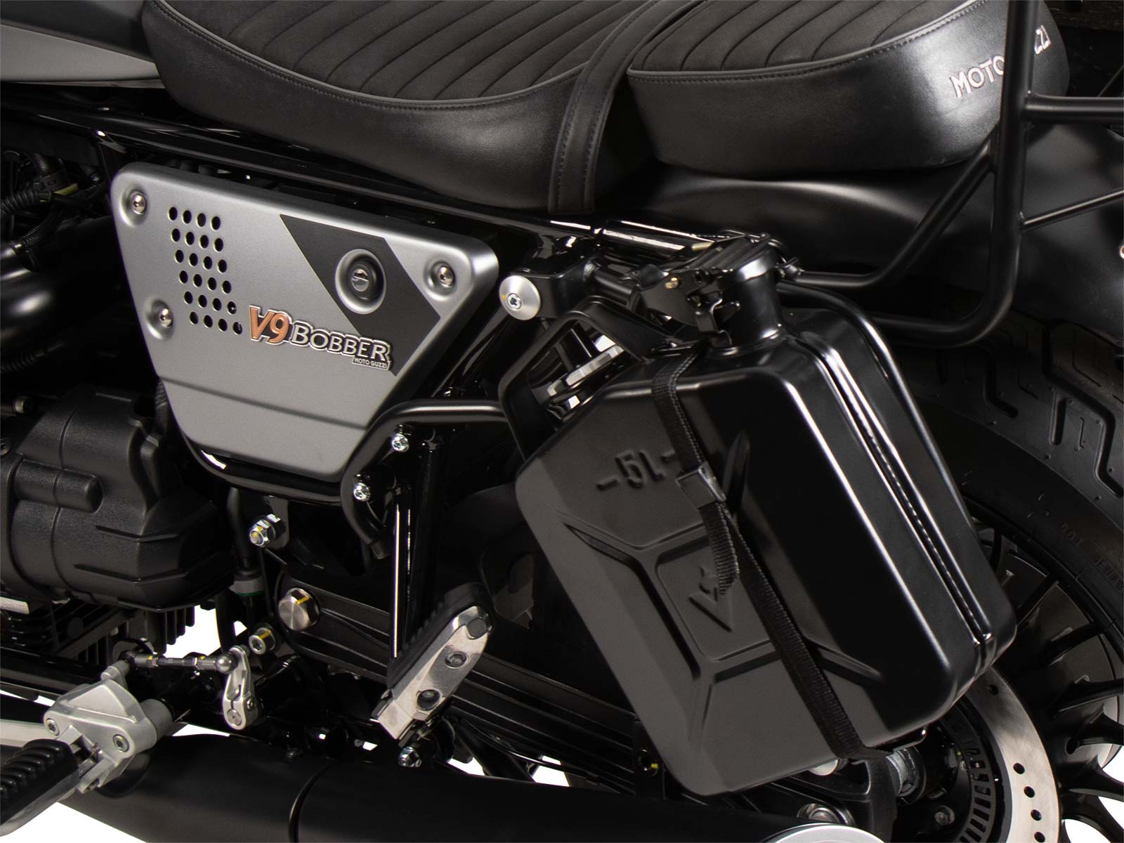 Jerrycan 4 liter incl. uitsparing houder links voor Moto Guzzi V9 Bobber/Special Edition (21-)