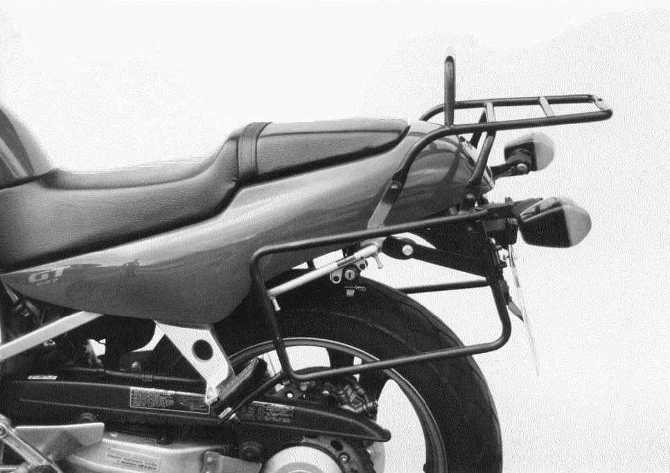 Buisvormige bagagedrager topkoffer en zijkoffer zwart voor Honda NT 650 Hawk GT (88-91)