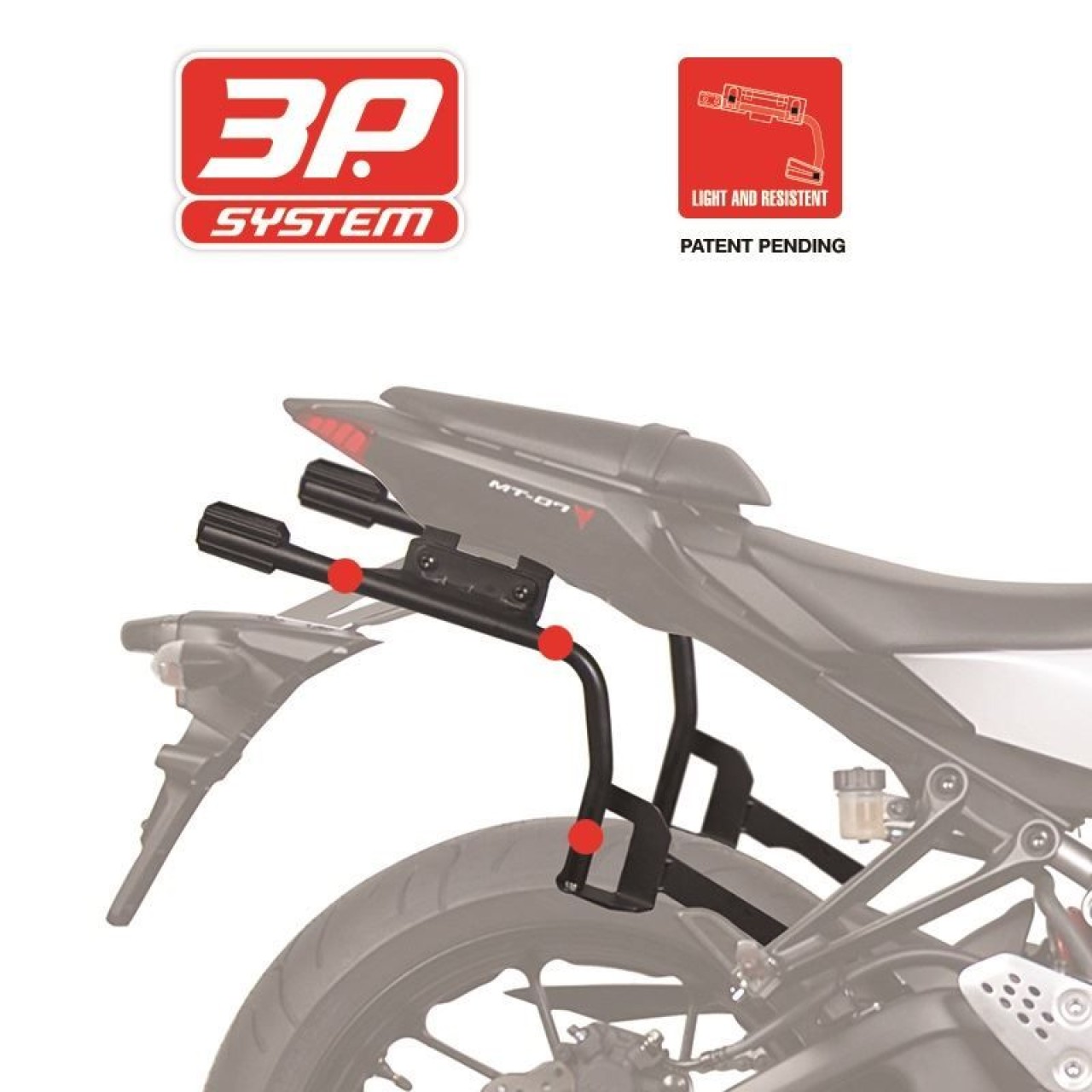 Shad zijkofferhouders 3P-systeem, zwart gelakt, voor BMW G 310 R / GS (17-25)