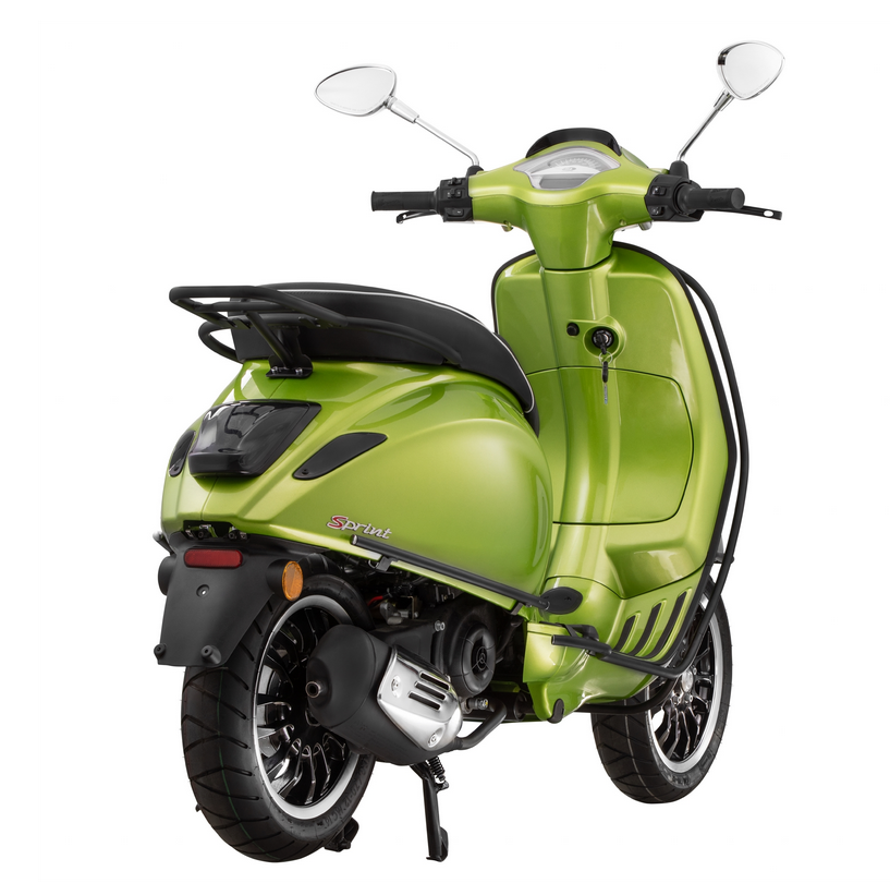 Bagagerek achteraan voor Vespa Primavera /Sprint /Elettrica 50-150ccm, mat zwart