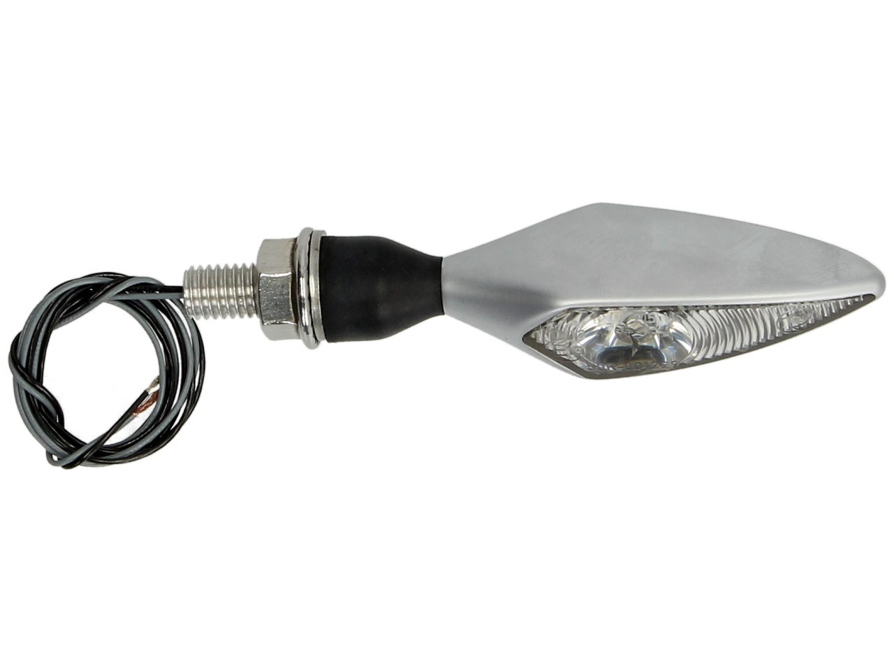 Kellermann indicator, ruit, staal, LED, VL/HR, 12 V, mat chroom, M8x20, E-goedgekeurd