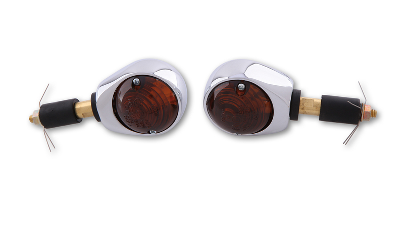 HIGHSIDER Smart ox-eye gloeilamp stuurknipperlicht behuizing chroom / lens smoke grijs (paar), voor