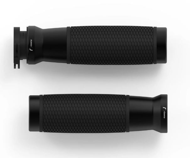 Handvatten RIZOMA Urlo RS Ø 22/24 mm L 128 mm voor Vespa GTS/GTS Super/GTV, zwart geanodiseerd