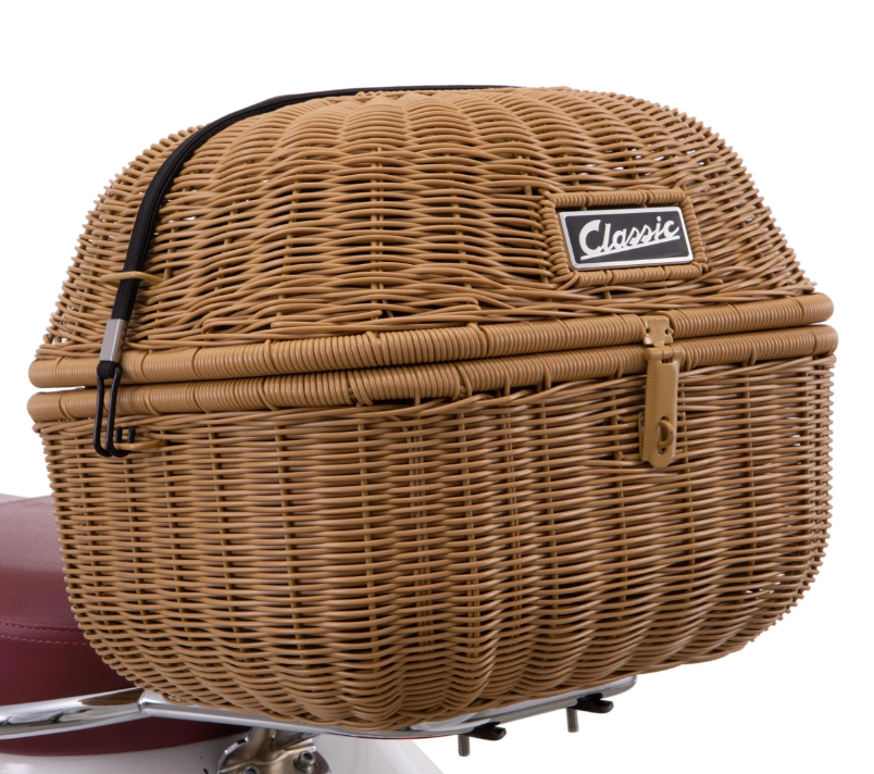 Bagagemandset "Classic" met bagagerek voor Vespa LX/LXV/S 50-150cc, bruin